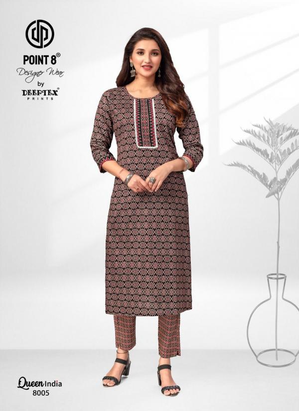 Deeptex Queen India Vol 8 Cotton Printed Designer Kurti With Bottom